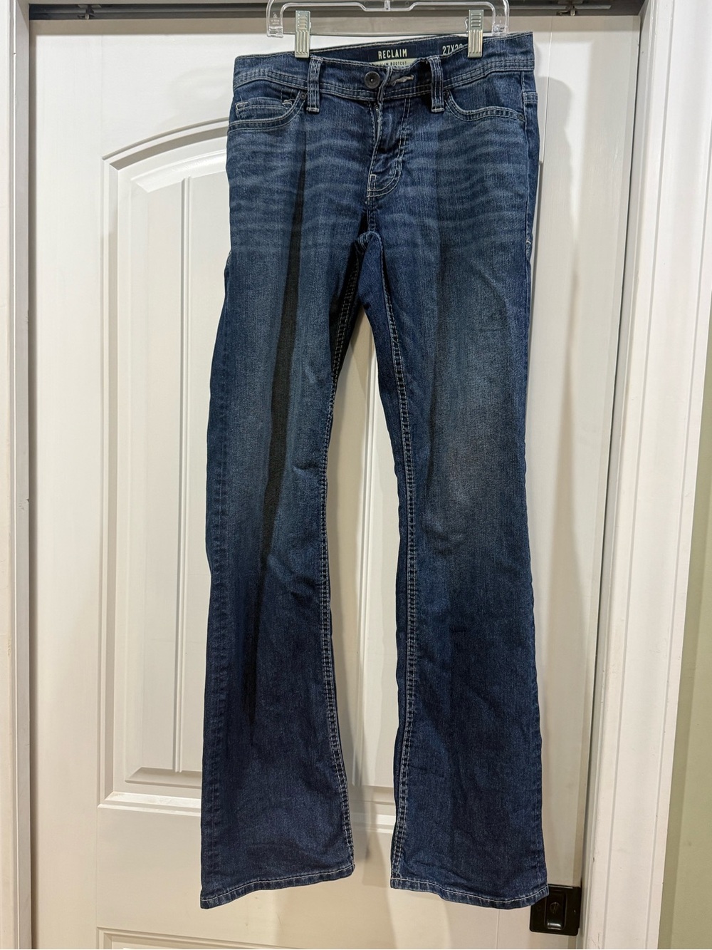 Reclaimed Vintage Dark Blue Bootcut Jeans